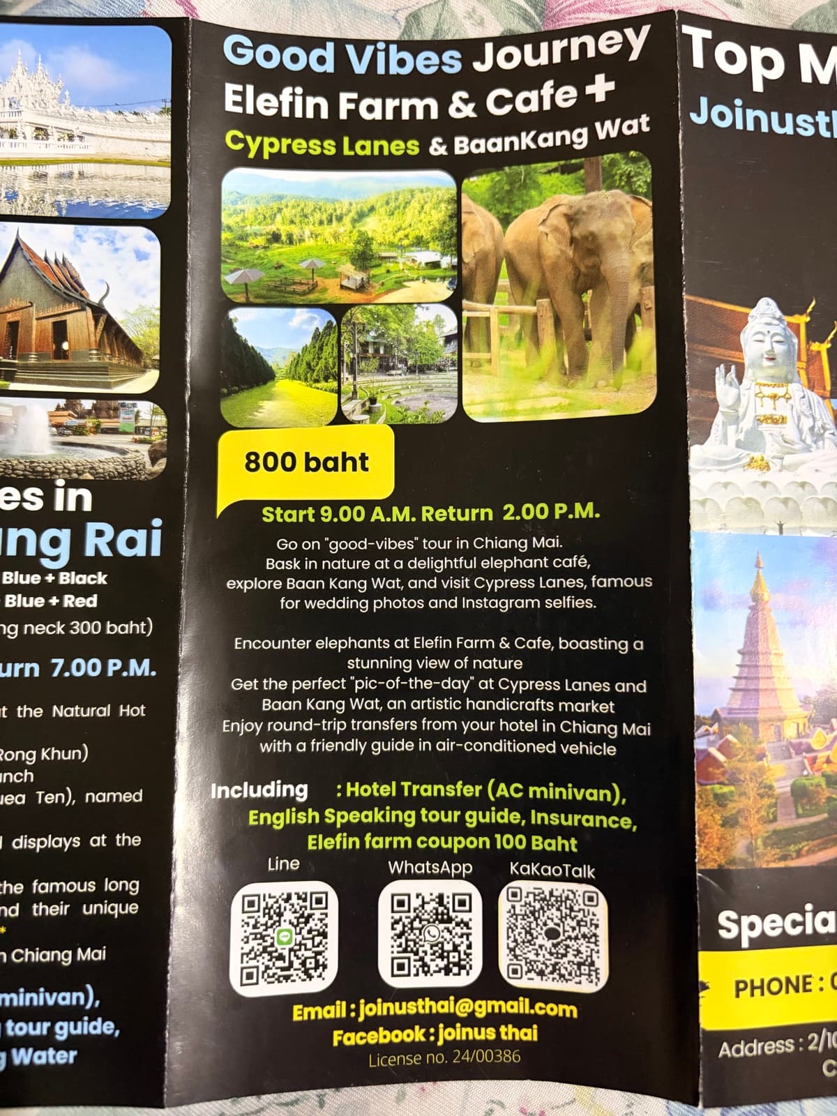 Good Vibes Journey best-selling tour brochure